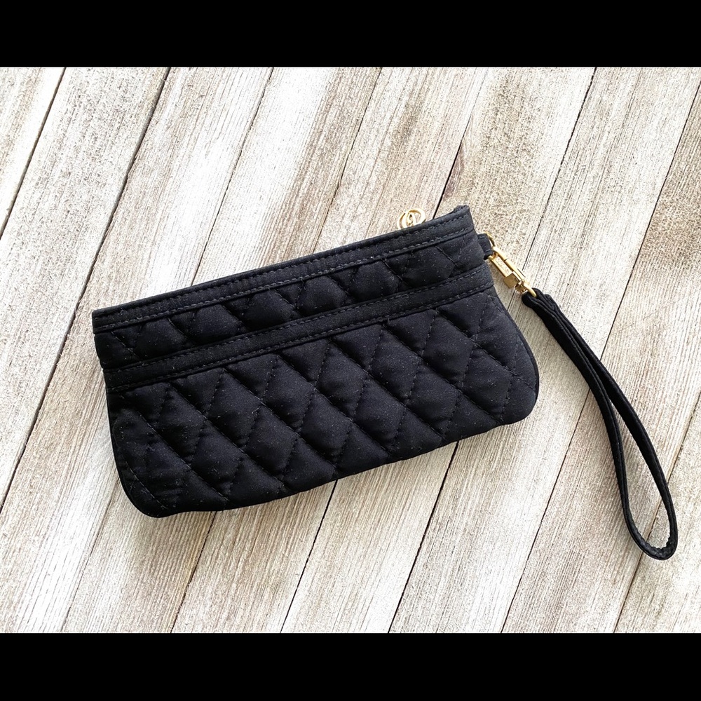 Vera Bradley Black Quilted Wristlet